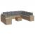 Set canapele de grădină cu perne, 11 piese, bej, poliratan GartenMobel Dekor