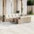Set canapele de grădină cu perne, 11 piese, bej, poliratan GartenMobel Dekor