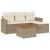 Set canapele de grădină cu perne, 5 piese, bej, poliratan GartenMobel Dekor