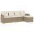 Set canapele de grădină cu perne, 5 piese, bej, poliratan GartenMobel Dekor