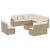 Set canapele de grădină cu perne, 12 piese, bej, poliratan GartenMobel Dekor