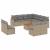 Set canapele de grădină cu perne, 12 piese, bej, poliratan GartenMobel Dekor