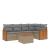 Set canapele de grădină cu perne, 6 piese, bej, poliratan GartenMobel Dekor