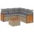 Set canapele de grădină cu perne, 6 piese, bej, poliratan GartenMobel Dekor