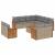Set canapele de grădină cu perne, 12 piese, bej, poliratan GartenMobel Dekor