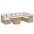 Set canapele de grădină, 9 piese, cu perne, bej, poliratan GartenMobel Dekor