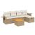 Set canapele de grădină cu perne, 6 piese, bej, poliratan GartenMobel Dekor