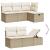 Set canapele de grădină cu perne, 6 piese, bej, poliratan GartenMobel Dekor