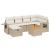 Set canapele de grădină, 7 piese, cu perne, bej, poliratan GartenMobel Dekor