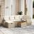 Set canapele de grădină, 7 piese, cu perne, bej, poliratan GartenMobel Dekor