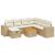 Set canapele de grădină, 8 piese, cu perne, bej, poliratan GartenMobel Dekor