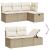 Set canapele de grădină cu perne, 6 piese, bej, poliratan GartenMobel Dekor