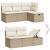 Set canapele de grădină cu perne, 5 piese, bej, poliratan GartenMobel Dekor