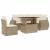 Set canapele de grădină cu perne, 6 piese, bej, poliratan GartenMobel Dekor