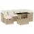 Set canapele de grădină, 7 piese, cu perne, bej, poliratan GartenMobel Dekor