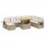 Set canapele de grădină, 9 piese, cu perne, bej, poliratan GartenMobel Dekor