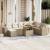 Set canapele de grădină, 9 piese, cu perne, bej, poliratan GartenMobel Dekor