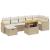 Set canapele de grădină, 8 piese, cu perne, bej, poliratan GartenMobel Dekor