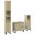 Set mobilier de baie, 3 piese, stejar sonoma, lemn prelucrat GartenMobel Dekor
