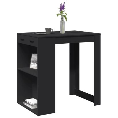 Masă de bar, negru, 102x70x103,5 cm, lemn prelucrat GartenMobel Dekor