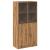 Dulap înalt cu uși stejar artizanal 68x37x142 cm lemn prelucrat GartenMobel Dekor