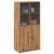 Dulap înalt cu uși stejar artizanal 68x37x142 cm lemn prelucrat GartenMobel Dekor