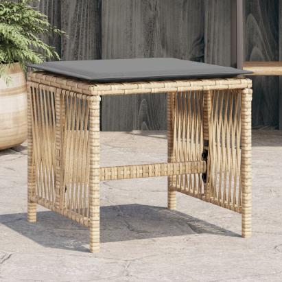 Scaune de grădină cu perne 4 buc. mix bej 41x41x36 cm poliratan GartenMobel Dekor