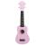 Set ukulele soprano, cu husă, pentru copii, roz, 21"      GartenMobel Dekor