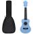 Set ukulele Soprano pentru copii, cu husă, bleu, 21" GartenMobel Dekor