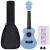 Set ukulele Soprano pentru copii, cu husă, bleu, 21" GartenMobel Dekor