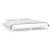 Cadru de pat cu LED, alb, 140x190 cm, lemn masiv GartenMobel Dekor