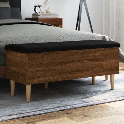 Bancă de depozitare, stejar maro, 102x42x46 cm, lemn prelucrat GartenMobel Dekor