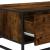 Măsuță de cafea stejar fumuriu 90x57x35cm lemn prelucrat/metal GartenMobel Dekor
