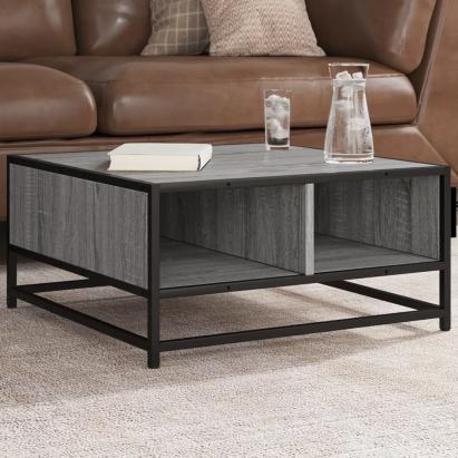 Măsuță de cafea gri sonoma 60,5x60,5x30 cm lemn prelucrat/metal GartenMobel Dekor