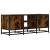 Dulap TV stejar fumuriu, 100x35x41 cm lemn prelucrat și metal GartenMobel Dekor