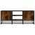 Dulap TV stejar fumuriu, 100x35x41 cm lemn prelucrat și metal GartenMobel Dekor