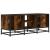 Dulap TV stejar fumuriu, 100x35x41 cm lemn prelucrat și metal GartenMobel Dekor