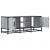 Dulap TV, gri sonoma, 100x35x41 cm, lemn prelucrat și metal GartenMobel Dekor