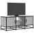 Dulap TV, gri sonoma, 100x35x41 cm, lemn prelucrat și metal GartenMobel Dekor