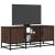 Dulap TV, stejar maro, 100x35x41 cm, lemn prelucrat și metal GartenMobel Dekor