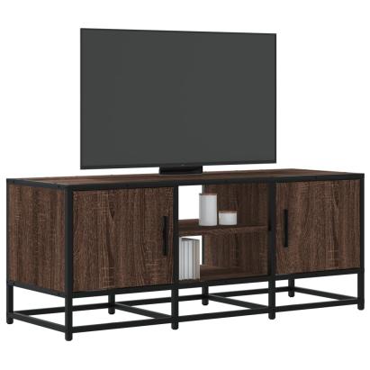 Dulap TV, stejar maro, 100x35x41 cm, lemn prelucrat și metal GartenMobel Dekor