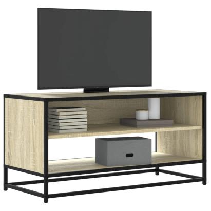 Comodă TV, stejar sonoma, 91x40x46 cm, lemn prelucrat și metal GartenMobel Dekor