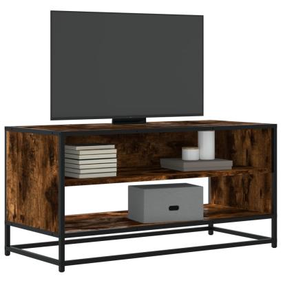 Comodă TV, stejar fumuriu, 91x40x46 cm lemn prelucrat și metal GartenMobel Dekor