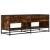 Dulap TV stejar fumuriu, 120,5x40x46 cm lemn prelucrat și metal GartenMobel Dekor