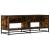 Dulap TV stejar fumuriu, 120,5x40x46 cm lemn prelucrat și metal GartenMobel Dekor