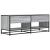 Dulap TV, gri sonoma, 120,5x40x46 cm, lemn prelucrat și metal GartenMobel Dekor