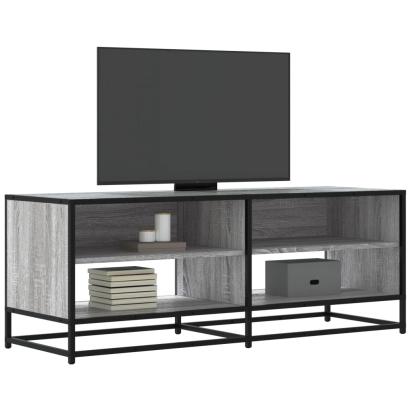 Dulap TV, gri sonoma, 120,5x40x46 cm, lemn prelucrat și metal GartenMobel Dekor