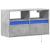 Comodă TV de perete cu lumini LED, gri beton, 80x31x45 cm GartenMobel Dekor