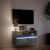 Comodă TV de perete cu lumini LED, gri beton, 80x31x45 cm GartenMobel Dekor