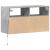 Comodă TV de perete cu lumini LED, gri beton, 80x31x45 cm GartenMobel Dekor